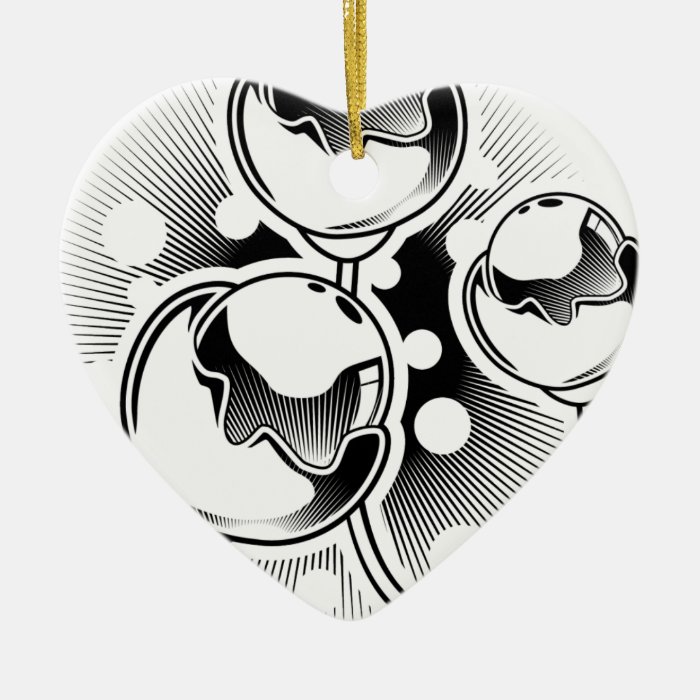 Flowered barbell tattoo design christmas tree ornament