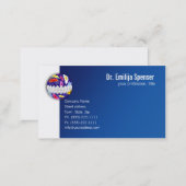 Flowered Dot White Smile Dentist Business Card (Front/Back)