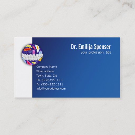 Customizable Dentist Business Card