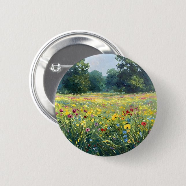 Flowered field button (Front & Back)