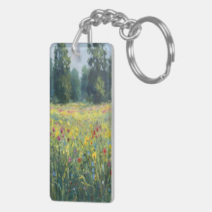 Flowered field keychain