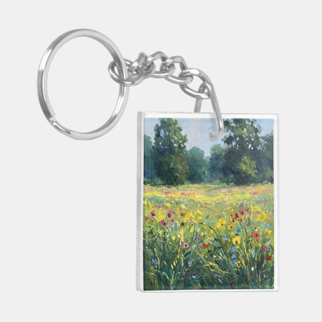 Flowered field keychain (Front Left)