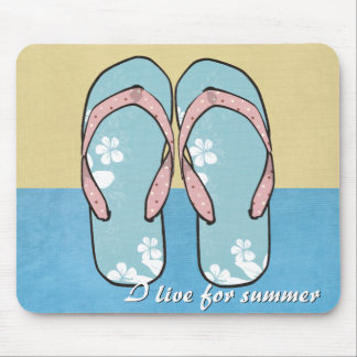 Flowered Flipflops Mousepad