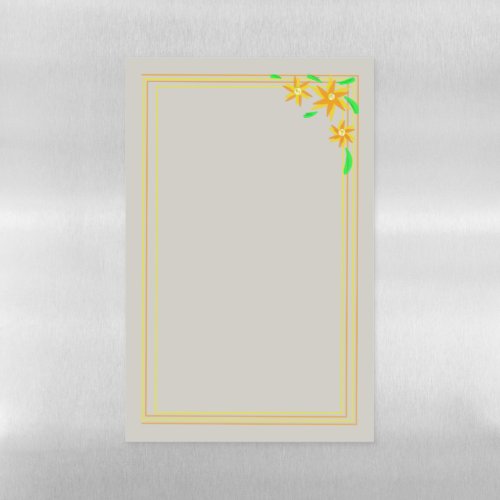 flowered framed  magnetic dry erase sheet