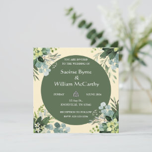 Flowered Irish Wedding Invitation