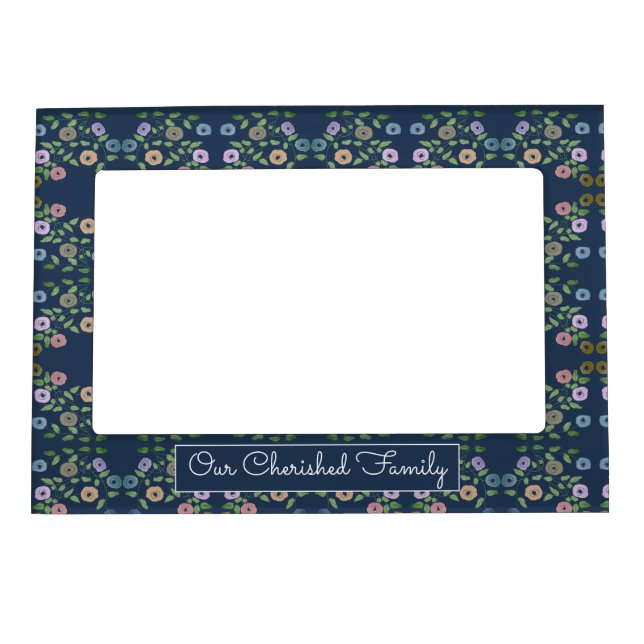 Flowered Magnetic  Decorative Personalized Frame (Front)