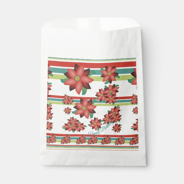 Flowered Paper Cookie Bag (Front)