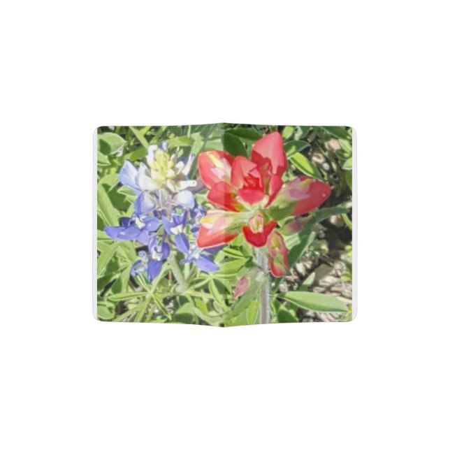 flowered passport covered passport holder (Opened)