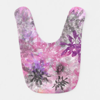 Flowered Pink Baby Blanket Bib