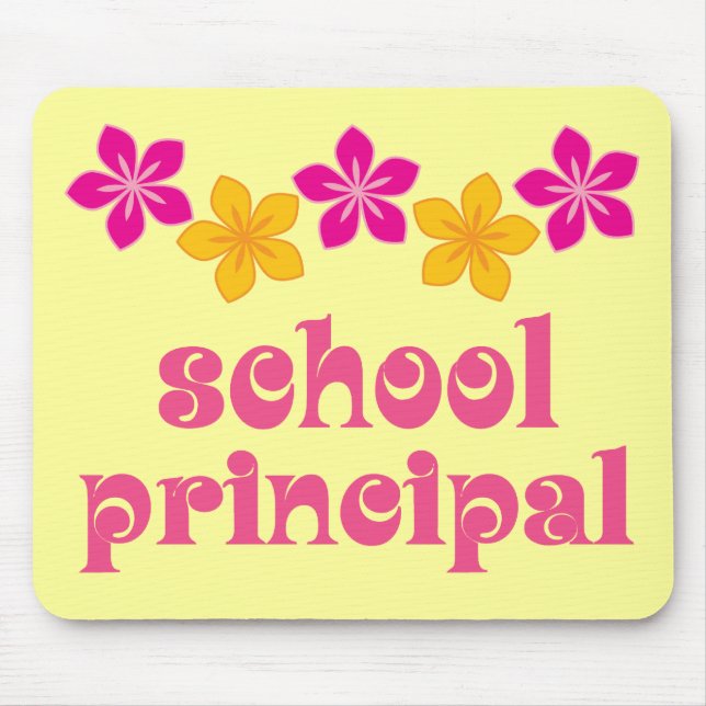 Flowered School Principal Mouse Pad (Front)