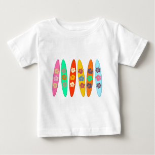 Flowered Surfboards Baby T-Shirt