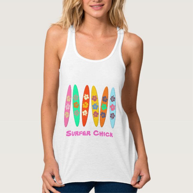 Flowered Surfboards Tank Top (Front)