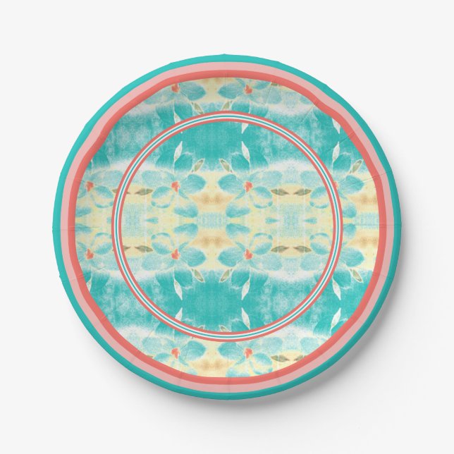 Flowered Wedding Day In Paper Plates (Front)