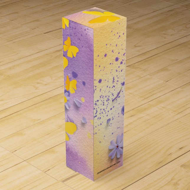 Flowered Wine Gift Box (Back)