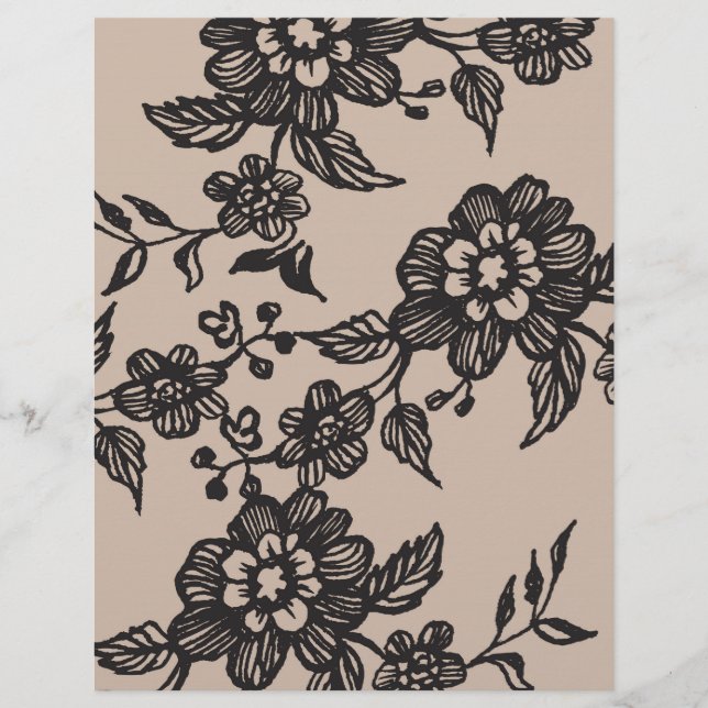 Floweret | Rustic DIY Envelopes Liner Flyer (Front)