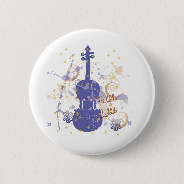 flowerfiddle pinback button (Front)