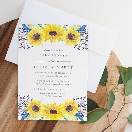 Flowerfields Baby Shower Invitation