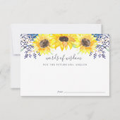 Flowerfields Bridal Shower Advice Card (Front)