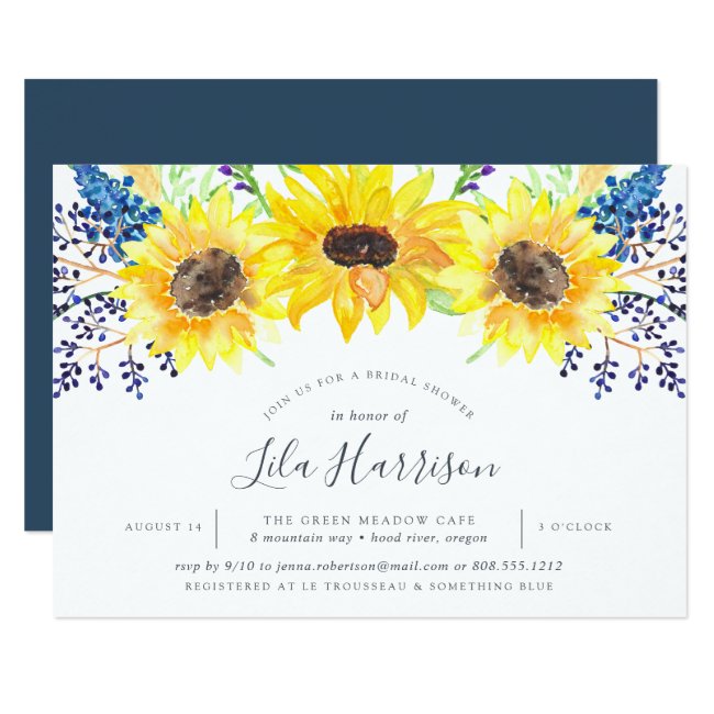 Flowerfields Bridal Shower Invitation