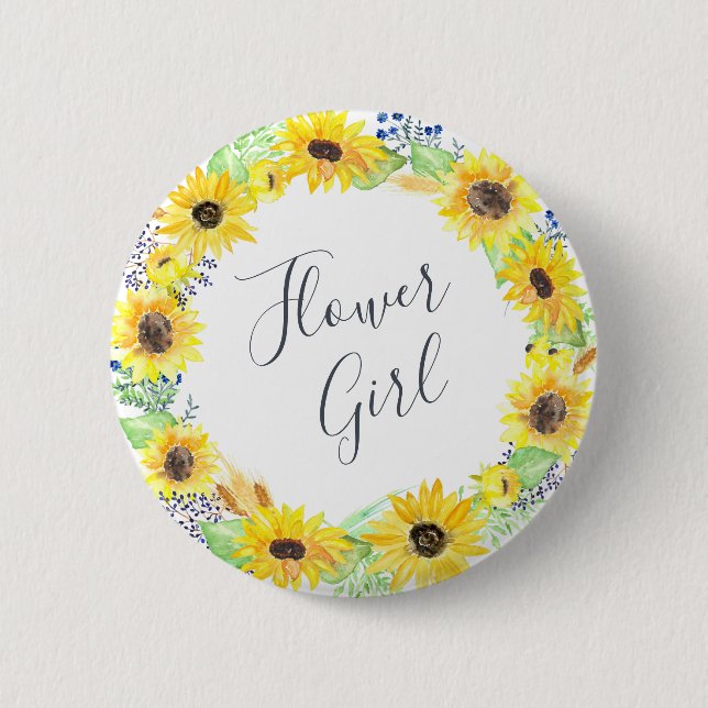 Flowerfields Collection | Flower Girl Button (Front)