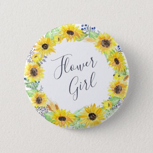 Flowerfields Collection  Flower Girl Button