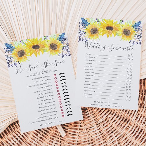 Flowerfields Double_Sided Bridal Shower Game