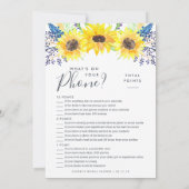 Flowerfields Double-Sided Bridal Shower Game Invitation (Back)