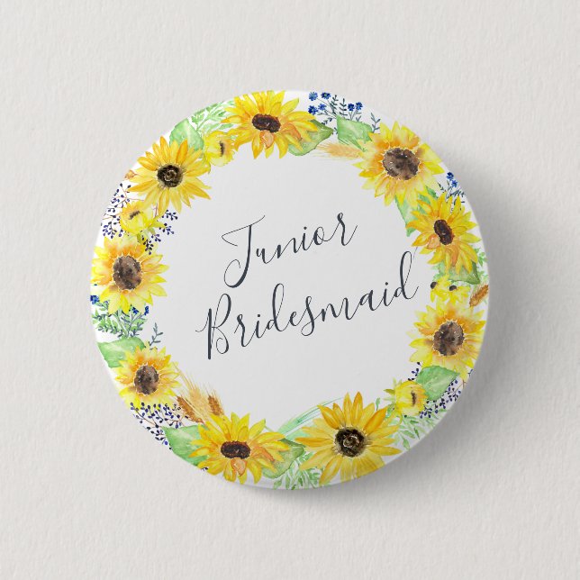 Flowerfields Junior Bridesmaid Button (Front)