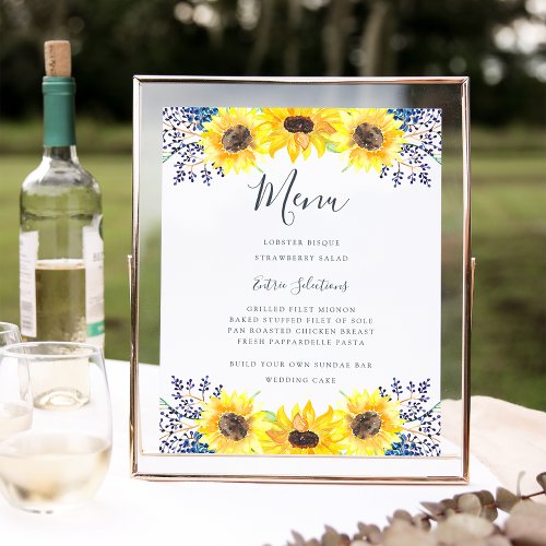 Flowerfields Menu Sign