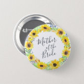 Flowerfields Mother of the Bride Button (Front & Back)