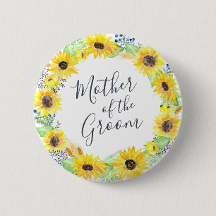 Flowerfields Mother of the Groom Button