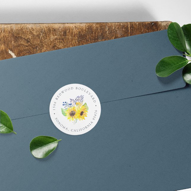 Flowerfields Return Address Classic Round Sticker (Creator Uploaded)