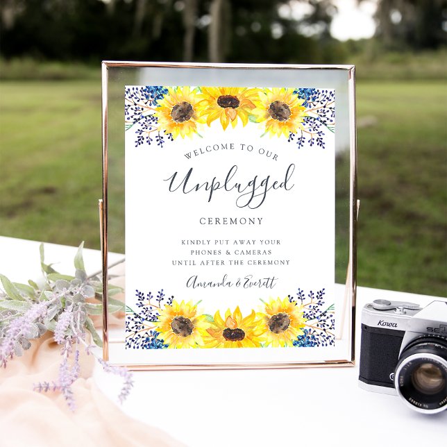 Flowerfields Unplugged Wedding Ceremony Sign (Creator Uploaded)
