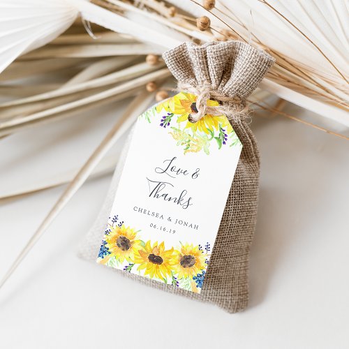 Flowerfields Wedding Favor Gift Tags