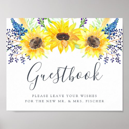 Flowerfields Wedding Guestbook Sign