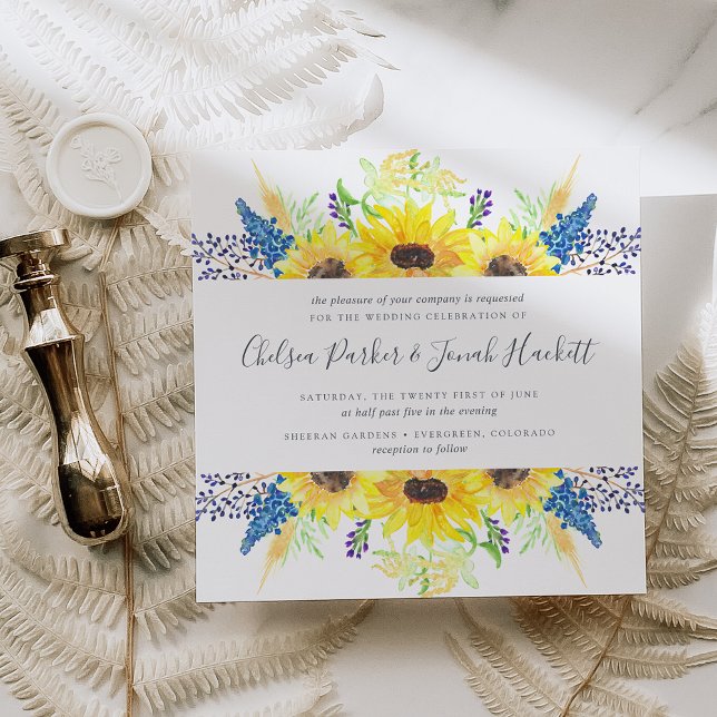 Flowerfields Wedding Invitation | Square (Creator Uploaded)