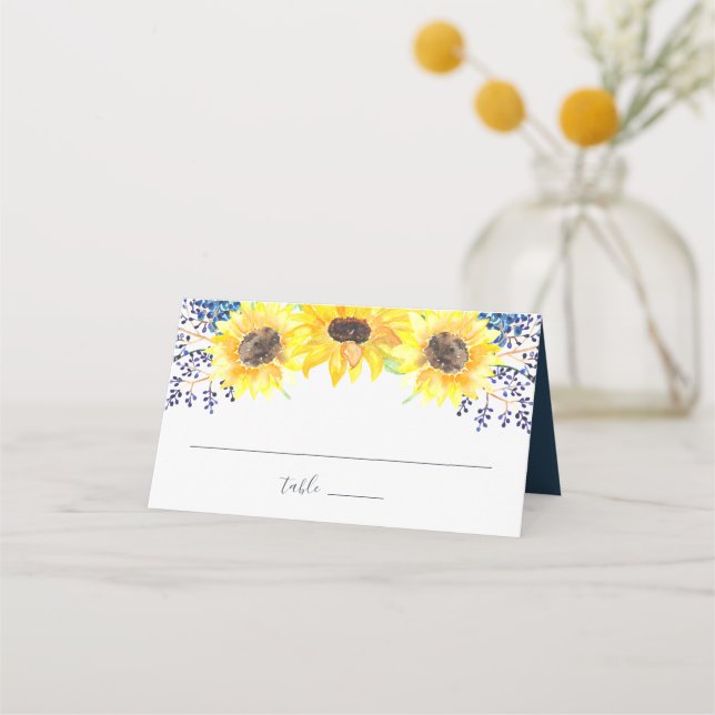 Flowerfields Wedding Place Card (Front)
