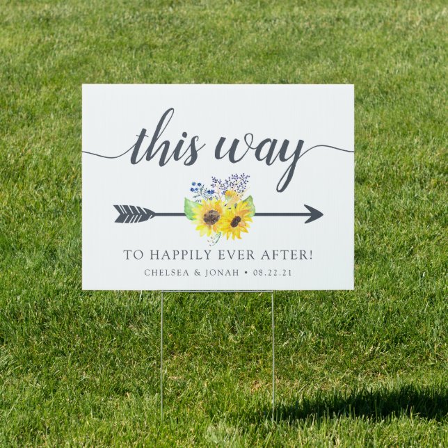 Flowerfields | Wedding Welcome Directional Sign (Insitu)