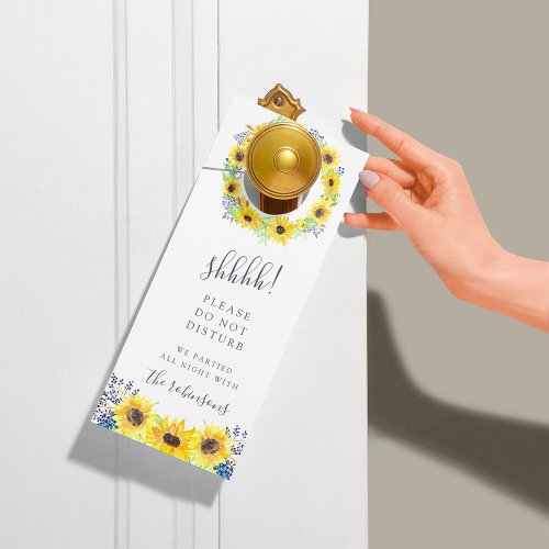 Flowerfields Wedding WelcomeDo Not Disturb Door Hanger