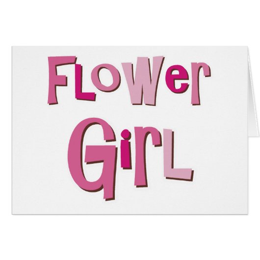 FlowerGirl Pink Brown Cards (Front Horizontal)