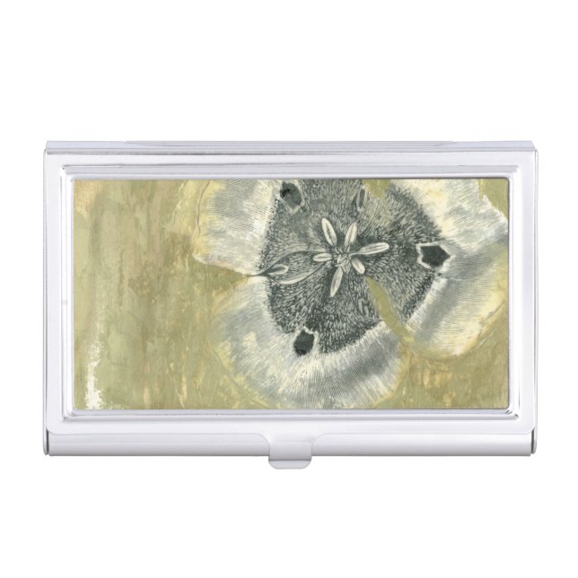 Flowerhead Abstract with Glazed Texture Business Card Holder (Front)
