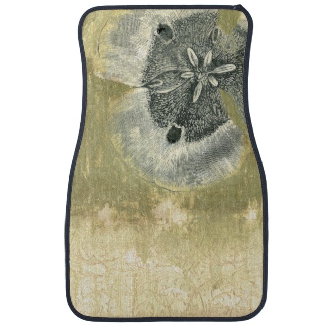 Flowerhead Abstract with Glazed Texture Car Floor Mat (Front)
