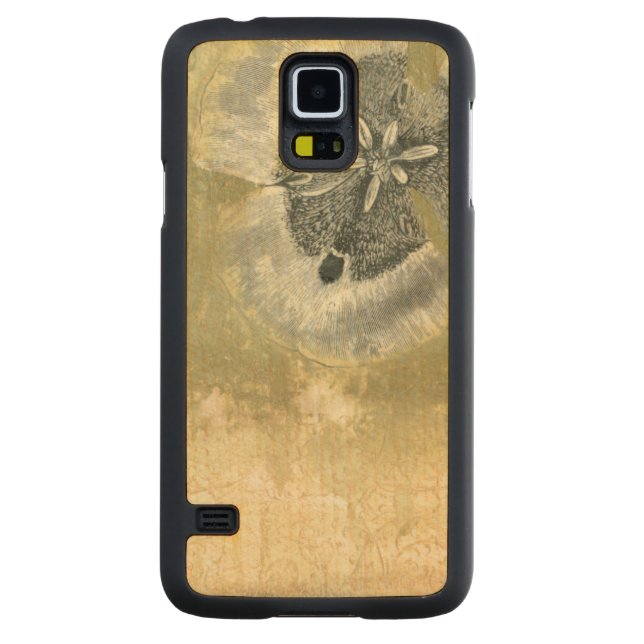 Flowerhead Abstract with Glazed Texture Carved Maple Galaxy S5 Case (Back)