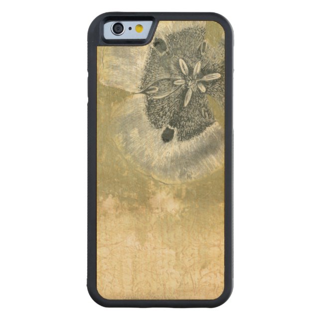 Flowerhead Abstract with Glazed Texture Carved Wood iPhone Case (Back)