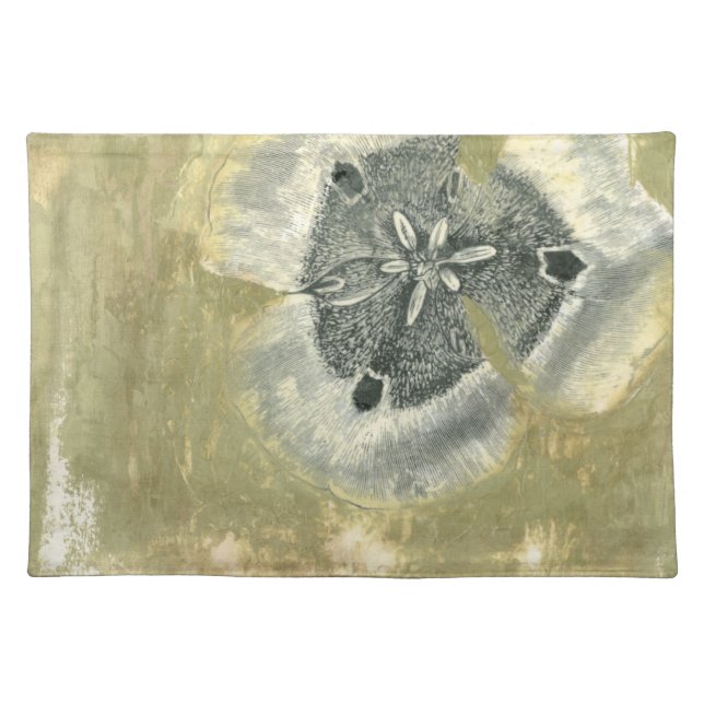 Flowerhead Abstract with Glazed Texture Cloth Placemat (Front)
