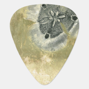 Flowerhead Abstract with Glazed Texture Guitar Pick