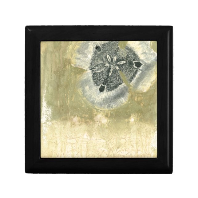 Flowerhead Abstract with Glazed Texture Keepsake Box (Front)