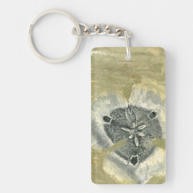 Flowerhead Abstract with Glazed Texture Keychain (Front)