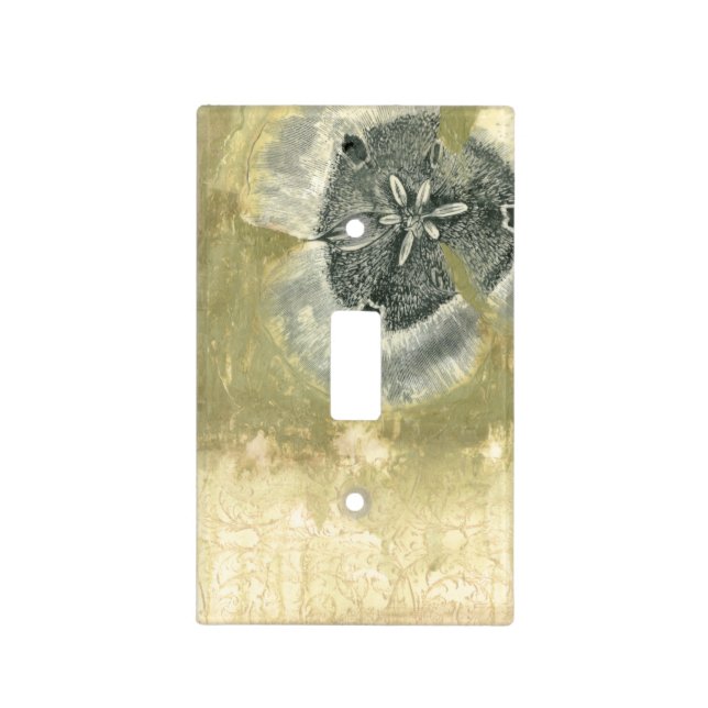 Flowerhead Abstract with Glazed Texture Light Switch Cover (Front)