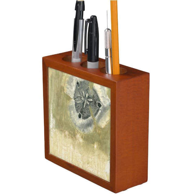 Flowerhead Abstract with Glazed Texture Pencil/Pen Holder (In Situ)